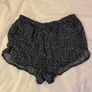 Brandy Melville Floral Navy Flowy Shorts